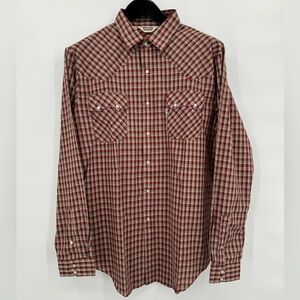 Levi Sportswear‎ Vintage 1979 plaid shirt Size XL button-front Made In Korea EUC